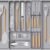 PP Cutlery Drawer Organiser Grey